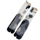 thumbnail image 1 of Mujer Verano Punta Dividida Fibra de Vidrio Kimono Tabi Crew Calcetines Patrón Geométrico Asimétrico Malla Delgada 2 Dedos Flip Flop Sandalia Medias de Pantorrilla de Tubo Medio, 1 of 5
