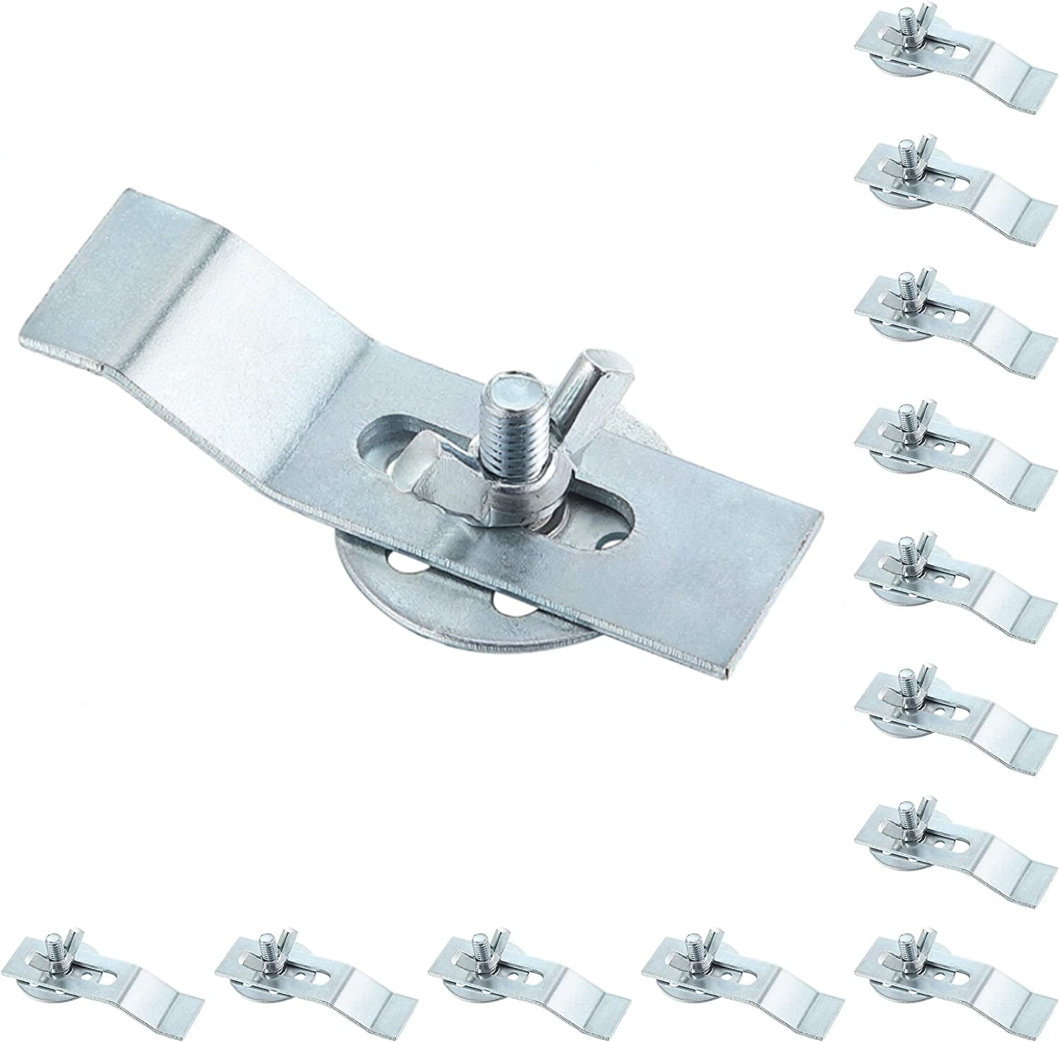 Scheam 12 Pack Sink Clips Kit, Sink Mounting Kit Bracket,Silver