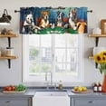 thumbnail image 2 of 2 Pack Abstract Animal Valance for Window Dog In The Room Poker Games Kitchen Valance Rod Pocket Short Curtain Topper Decorative Window Treatment for Living Room Bedroom 42"x18", 2 of 8