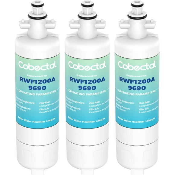 Adq360061 Water Filter Replacement for LG Lt700p Adq36006101 Lfds22520s, Water Filter Replacement for kenmore 9690 469690 Adq36006102 Lfxc24726s Lfxc29626s Rwf1200a Filter, 3-Pack