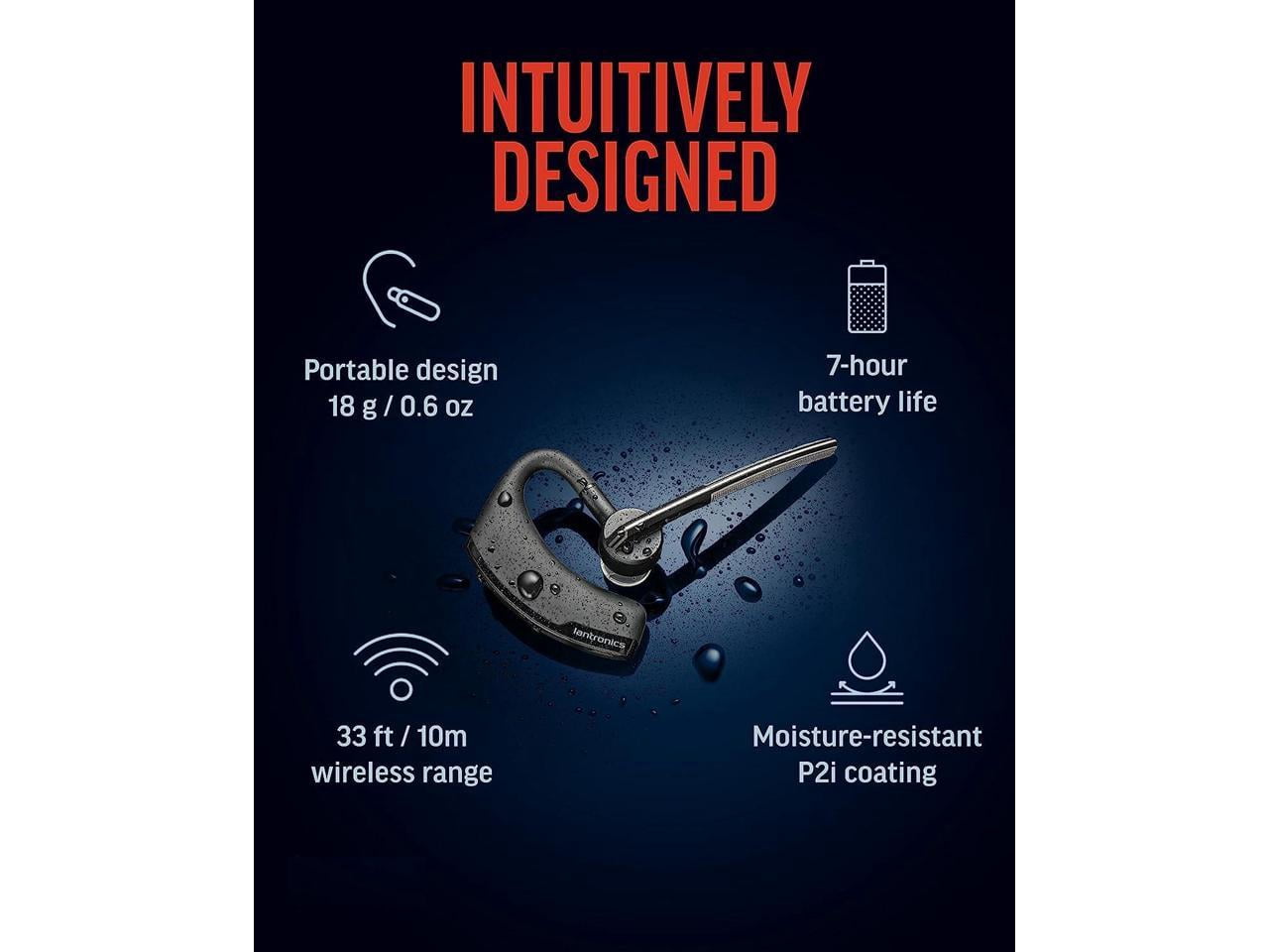 Aibileec Voyager Legend Mobile Bluetooth Headset Single-Ear Bluetooth w/Noise-Canceling Mic - Voice Controls