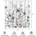 thumbnail image 5 of Grey Pink Blue Floral Shower Curtain Watercolor Flower Shower Curtains for Bathroom Waterproof Polyester Fabric Bathroom Curtain 72 x 72 Inch with 12 Plastic Hook, 5 of 5