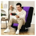 thumbnail image 2 of Swivel Gaming Chair Multipurpose Floor Gaming Chair for Playing Video Games, TV, Reading w/Armrest Lumbar Support & 6 Adjustable Postion Backrest for Adults & Kids,Purple, 2 of 8