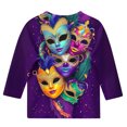 thumbnail image 4 of COM1950s Chemises pour Filles, Enfants Mode Carnaval Femme Col Rond T-Shirt Imprimé Manches 3/4 Blouse, 4 of 9