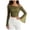 Green, variant on Off Shoulder Tops For Women Spaghetti Strap Inner Liner Flare Long Sleeve Slim Fit Tee Ladies Crop Top S Green
