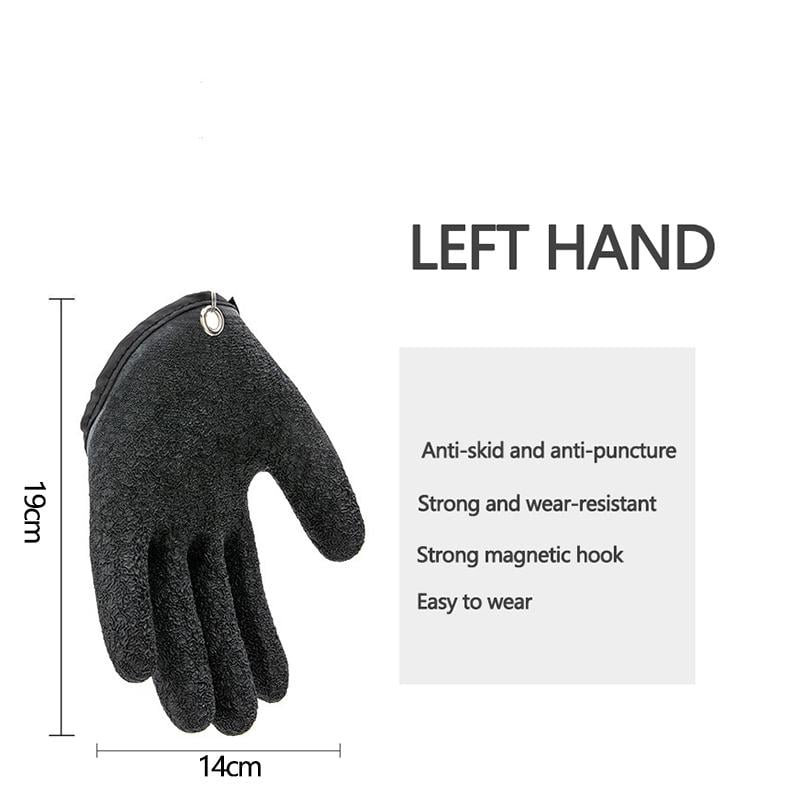 CC TOY Fishing Gloves Anti-Slip Protect Hand from Puncture Scrapes  Fisherman Professional Catch Fish Latex Hunting Gloves 
