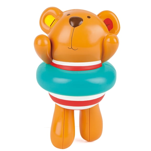 Hape: Swimmer Teddy Wind-Up Toy - Water, Bath Time, Pool Toy, Drainage Holes, Playful Bear Desing, Little Splashers, Baby, Toddler & Kids Ages 1 