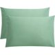 thumbnail image 1 of FLXXIE Paquete de 2 fundas de almohada estándar de microfibra, 1800 fundas de almohada súper suaves con cierre de sobre, fundas de almohada resistentes a las arrugas, la decoloración y las manchas par, 1 of 4