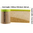 3pcs PreTaped Masking Paper For Painting, Tape And Drape Painters Paper, Paint Adhesive