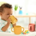 thumbnail image 3 of Silicone Preschool Cup - Baby Training Open Cup with Handle, suitable for children over 6 months old - yellow, 3 of 5