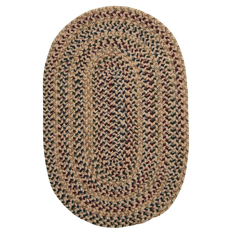 5' x 7' Rustic Handmade Braided Oval Area Throw Rug
