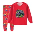 thumbnail image 1 of Curenmufel Pyjama pour Filles Pyjama Douillet à Manches Longues pour Filles Adorable Ensemble de Sommeil 2 Pcs pour Little Filles 2T 3T (Rouge, 2-3 Ans), 1 of 5