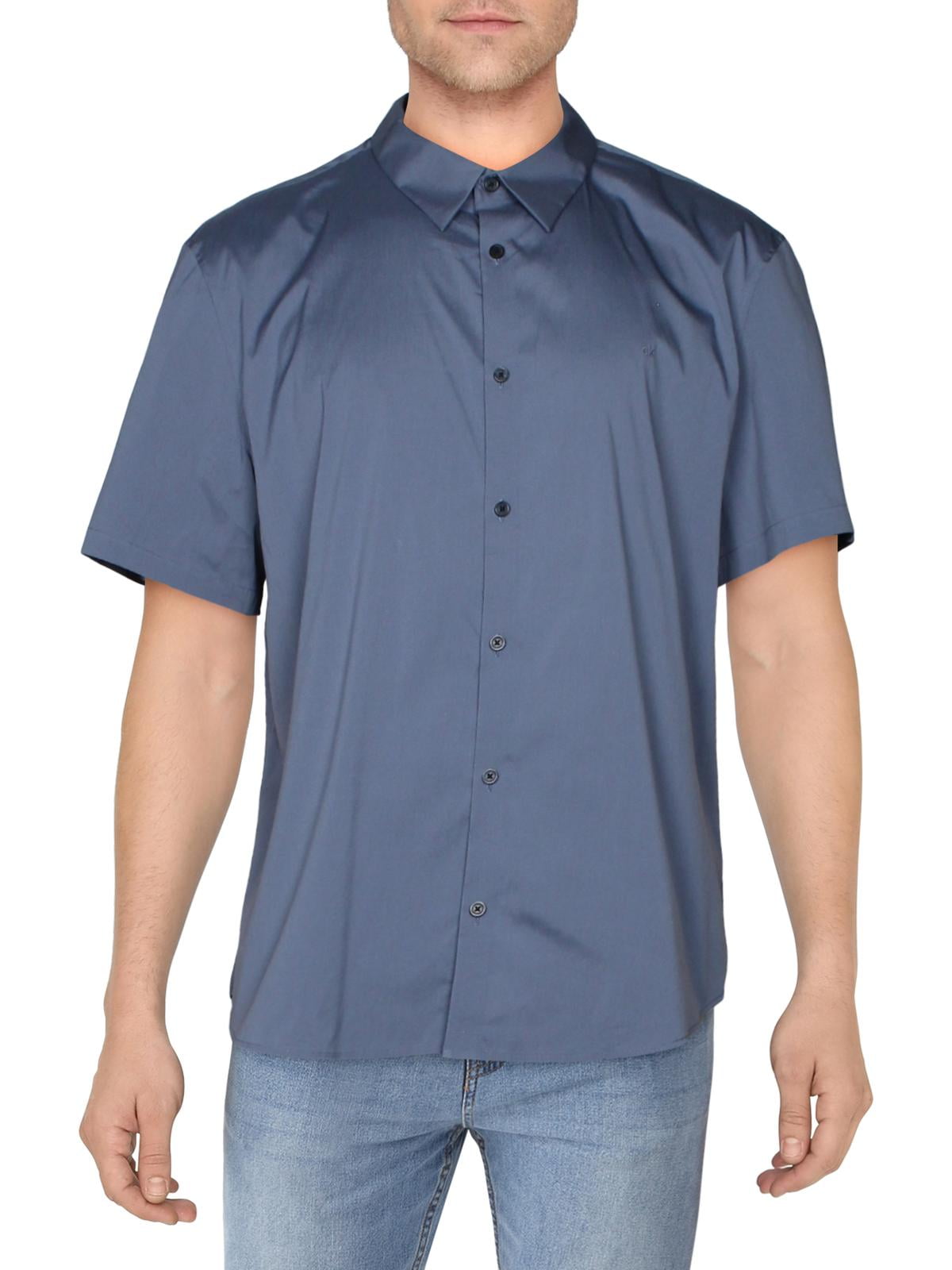 calvin klein men's short sleeve dress shirts
