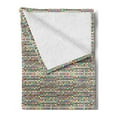 thumbnail image 2 of Colorful Soft Flannel Fleece Throw Blanket, Repeating Continuous Pattern of Mini Round Squares Retro Style Artwork Print, Cozy Plush for Indoor and Outdoor Use, 50" x 70", Multicolor, by Ambesonne, 2 of 5