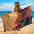 thumbnail image 5 of Bulopur Retro Front Car Seat Towel for Men Sunset Mountain Breathable Sweat Carseat Protector with Storage Bag for Running Sport Soft Fit SUV Sedan Truck 1pcs, 5 of 7