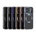 thumbnail image 6 of Strong Magnetic Clear Case for iPhone 17 Pro Max, Luxury Plating Bling Phone Case Cover Compatible with Magsafe for Men Women Girls with Camera Lens Protector for iPhone 17 Pro Max, Black, 6 of 6