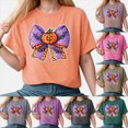 thumbnail image 2 of TOWED22 Halloween Shirt for Women Cute Ghost Vintage Graphic Halloween Tshirt for Party Short Sleeve Fall Shirt(Orange,M), 2 of 9