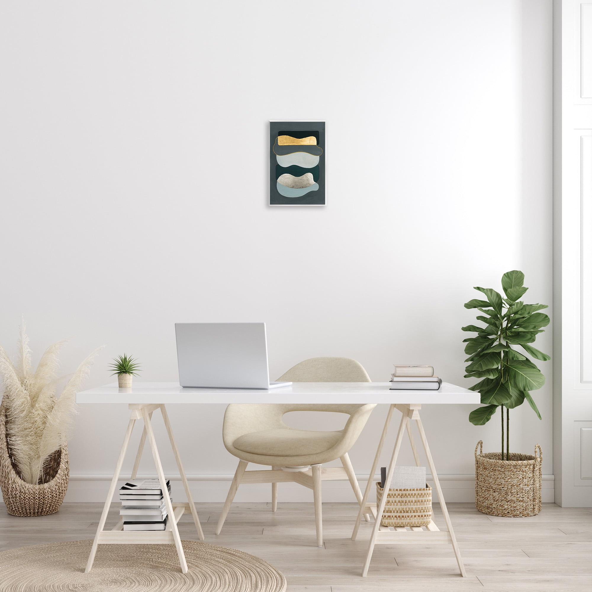 Stupell Industries Dark & Glam Geometric Abstract Painting Unframed Art Print Wall Art, 10 x 15