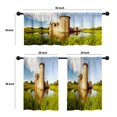 thumbnail image 4 of LALILO Kitchen Curtains and Valances Set of 3 36" Castle Window Treatment Tiers for Window Decor, 4 of 5