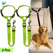 Deago 2 Pcs Dog Cat Safety Car Seat Belt Strap Headrest Restraint Adjustable Nylon Dog Leashes Vehicle Seatbelts Harness