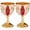 Pink+Red, variant on qczoyo Vintage Chalice Medieval Goblet: 2 Pcs Metal Embossed Wine Cup for Royal Wedding Anniversary, 30ml Retro Shot Glass Brass Gold, White