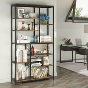 Tribesigns 79 inches Tall Bookshelf Bookcase, 8-Tier Staggered Bookcase, Modern Open Book Shelves