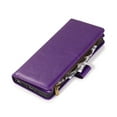 thumbnail image 5 of Allytech Galaxy Note20 Case, PU Leather Zipper Wallet Case 9 Cards Holder Hand Wrist Strap Stand Shockproof Protective Flip Case Cover for Samsung Galaxy Note20 6.7" 5G - Purple, 5 of 8