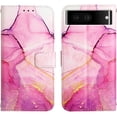 thumbnail image 2 of Case for Google Pixel 7,Google Pixel 7 Wallet Case Cute with Kickstand Magnetic and Card Holder Leather Flip Protective Case for Women Compatible with Google Pixel 7 Marble Pink, 2 of 9
