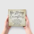 thumbnail image 4 of Zomyto 7x7 In Inspirational Bible Verse Be Strong and Courageous Do Not Be Afraid Wooden Box Sign Desk Decor, 4 of 7