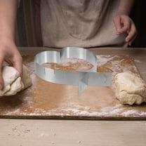 Hemoton Stainless Steel Heart Cake Mousse Mold Heart Cookie Cutter Adjustable Baking Tool for Parties Weddings and Special Occasions