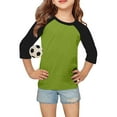 thumbnail image 6 of Trupants Big Girls 9T Green Raglan Shirt - Stretchy Polyester Spandex, 3/4 Sleeve, Machine Washable for School & Daily Active Play, 6 of 6
