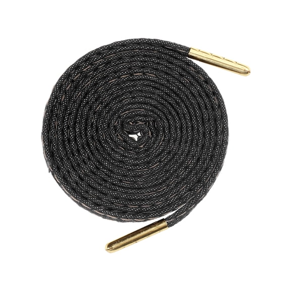 INSPIRE CHIC Cotton Blend Denim Flat Shoelace, 0.31'' Width Shoe Laces for Sneakers Black 100CM/39.37"