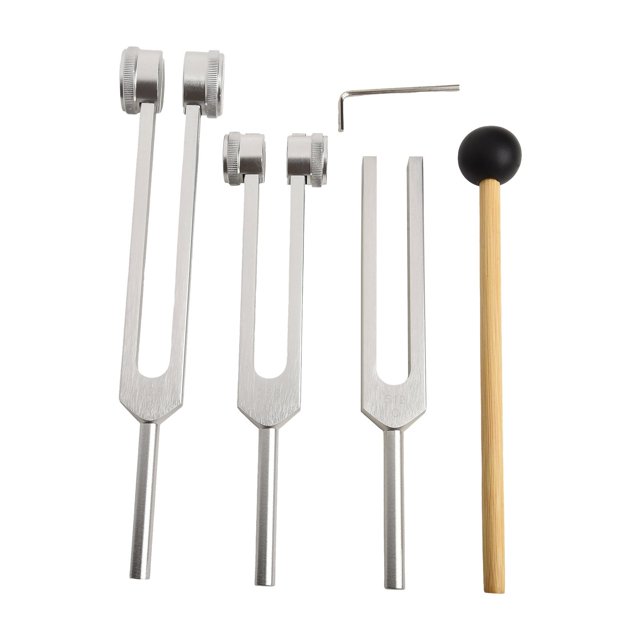 Tuning Forks Set128Hz 256Hz 512Hz Tuning Forks For Sound Healing Meditation Tool Silver Shenzhuyue
