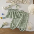 thumbnail image 4 of kaprioy Toddler Girl Clothes Girl Clothes Set Summer Kid 1T 2T 3T 4T 5T 6T 7T 8T Girl Clothes Shorts Set Cute Floral Printed Sleeveless Top Summer Outfits Cute Kid Clothes, 4 of 4