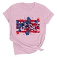 thumbnail image 5 of Happy 4th of July T-Shirts for Womens Patriotic Short Sleeves Shirts Loose Crewneck Cute Blouses Fashion Print Pullover Tops, 5 of 6