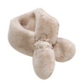thumbnail image 2 of Eoperou Cross Scarf Faux Pearl Buckle Thickened Cold Resistant Faux Hare Fur Women Collar Scarf for Hiking, 2 of 8