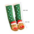 thumbnail image 2 of Calcetines antideslizantes para mujer, ciervos de Santa, forro de vellón grueso, medias de Navidad a Abanopi Estilo 11, 2 of 7