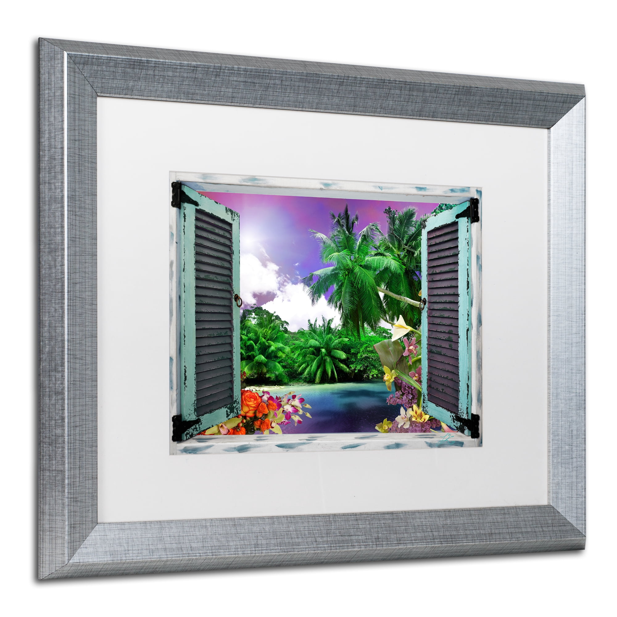 Trademark Fine Art 'Window to Paradise I' Matted Framed Art by Leo Kelly