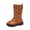 Brown, variant on lnmuld Boots for Girls Stylish Autumn Girls Casual Boots Flat Thick Sole Non Durable PU Leather Upper Comfortable Footwear for Kids