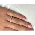 thumbnail image 3 of 1 Carat Round Diamond French Pave Eternity Band in 14k White Gold Size 5, 3 of 6