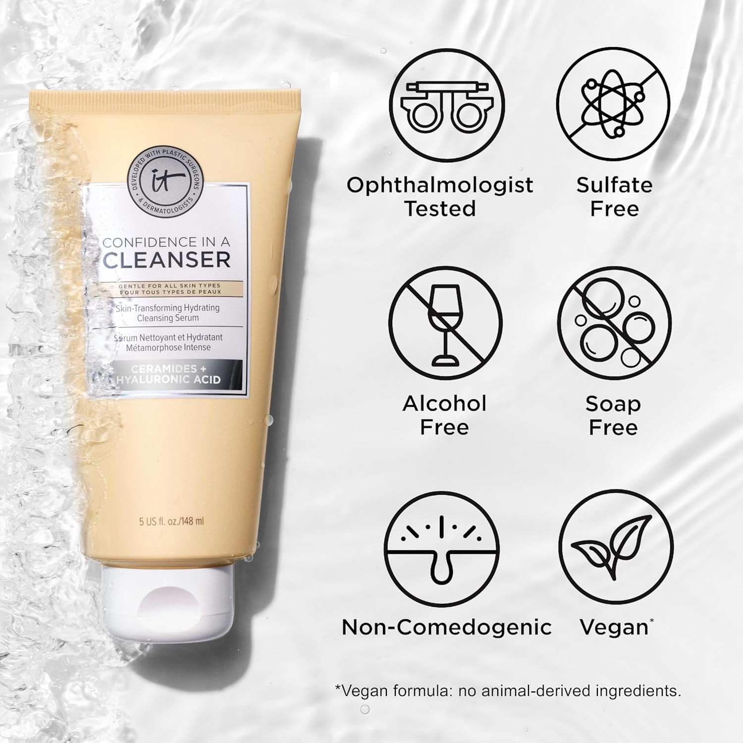 It Cosmetics Confidence in a Cleanser - Full Size 5fl oz 150ml