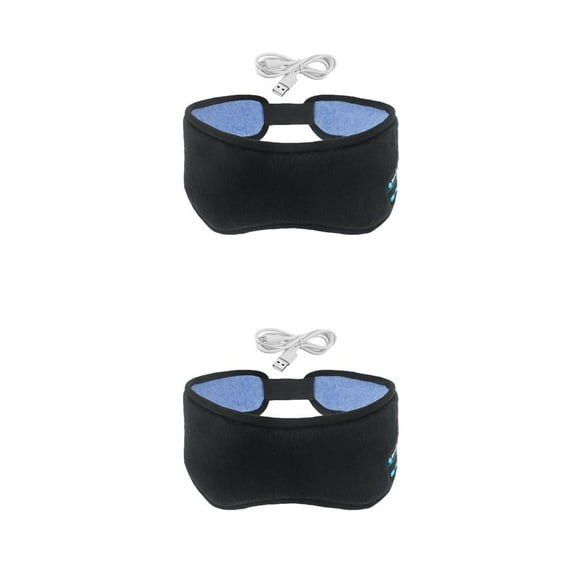 Methold Bluetooth Sleep Music Blackout Eye Blinder Orejera Manos libres Mic Calling Diadema Full Shading Hypnotic Music Eye negro 2piezas