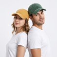 thumbnail image 4 of Women's & Men's 2-Pack Vintage Baseball Caps - Solid Color Unisex Dad Hats for Casual Daily Wear, Soft Cotton Adjustable Sports Caps, 4 of 7
