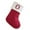 O, variant on Kbndieu Christmas Stockings with Initials, Super Soft White Plush Cuff Classic Monogrammed Knitted Christmas Stockings for Christmas Party Fireplace Family Hanging Stocking Decorations K