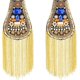 thumbnail image 1 of 2 piezas de charreteras con borla, broche, insignia, flecos dorados con cuentas y botones, broche de cuentas, alfiler de broche para blazer de escenario., 1 of 6