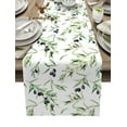 thumbnail image 2 of Watercolor Olive Leaf Texture Table Runner Home Wedding Table Flag Mat Centerpieces Decoration Party Dining Long Tablecloth, 2 of 5