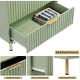 thumbnail image 4 of EastVita Fluted 5 Drawer Storage Dresser - Tall Modern Chest with Ample Deep Drawers and Wide Top - Wooden Organizer for Living Room/Hallway/Kids Room - Green, 4 of 8