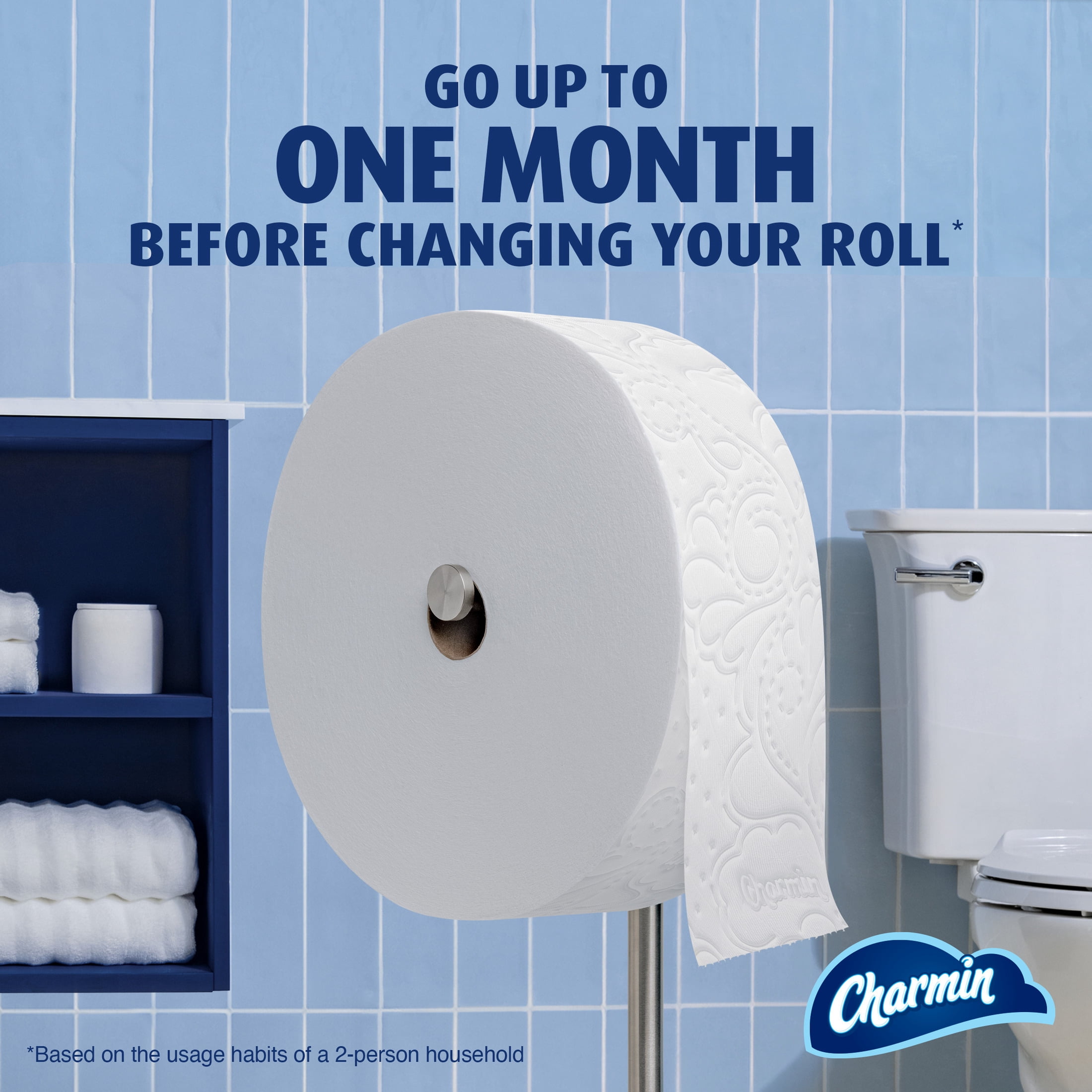 Charmin Toilet Paper Ultra Soft, Forever Roll Refill Rolls, 2-ply Bath Tissue, 3 Count