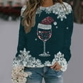 thumbnail image 2 of Wdgfv Lightweight Pullover for Women Festive Holiday Women's Casual Crew Neck Long Sleeve Pullover Sweater Featuring Double Velvet, 2 of 4