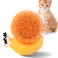 thumbnail image 2 of Juguete de peluche para gato, caracol de felpa, patrón de caracol, juguete de entrenamiento para gatos, construido para durar, 2 of 7